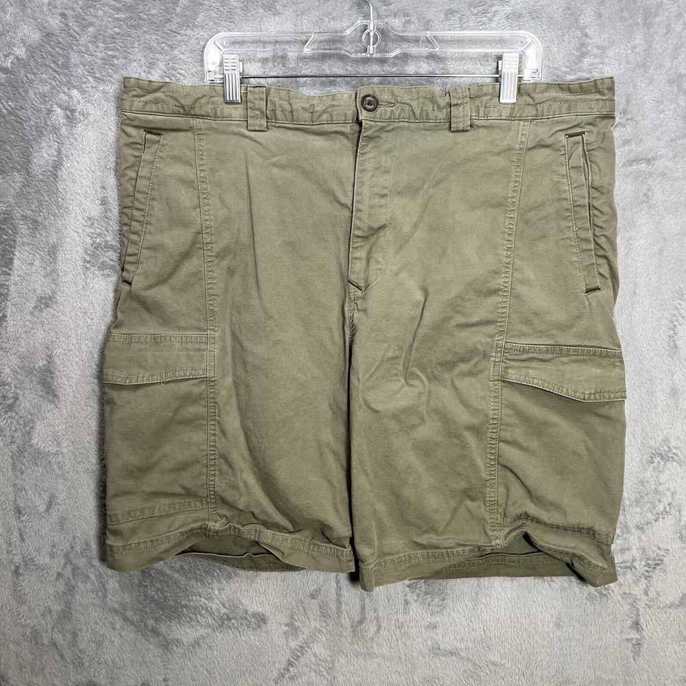Tommy Bahama Chino Shorts Mens 40x9 Green Flat Front Cargo Tencel Cotton Stretch